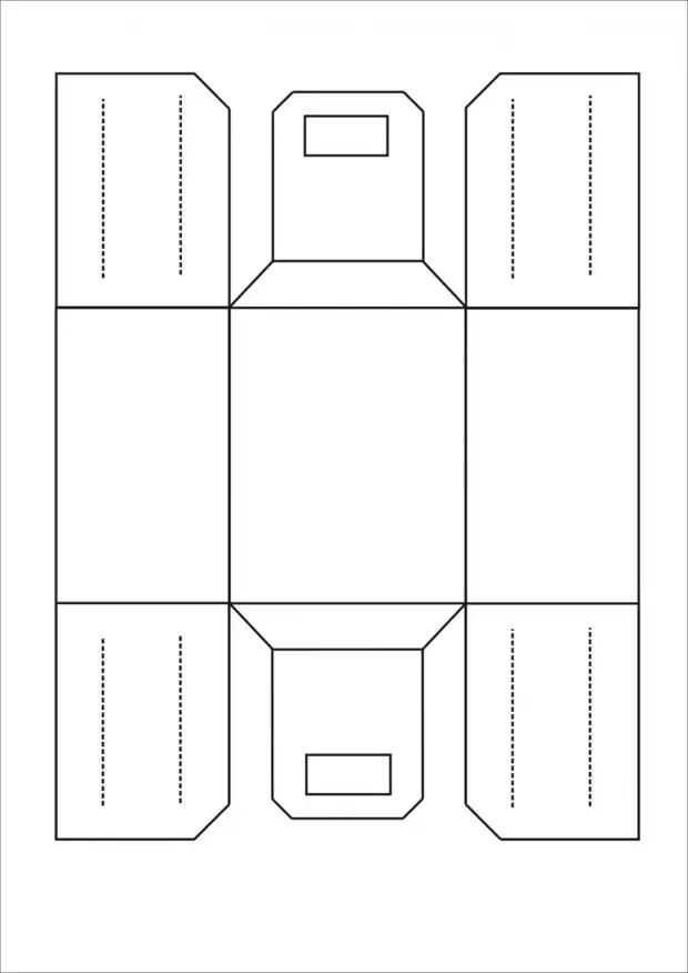 Схема корзинки из бумаги