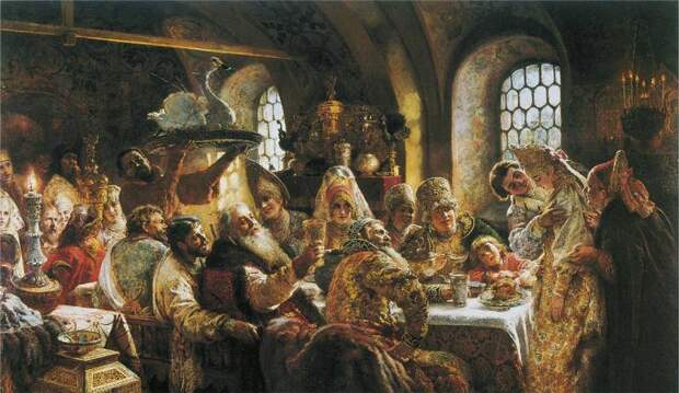 Маковский - Боярский свадебный пир в XVII веке