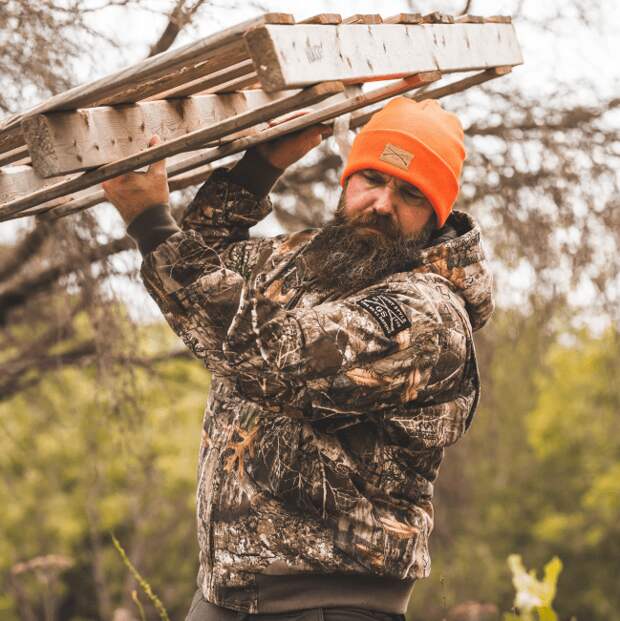 GS Cuffed Beanie in Bright Orange