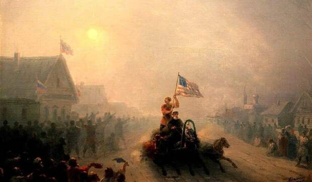 Запрещенная картина Айвазовского, почему крестьянин размахивает американским флагом?