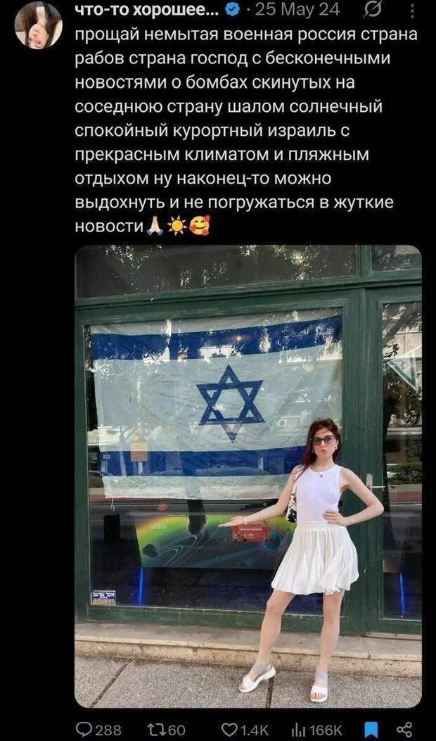 Довыпендрвалась.... сейчас истерит под иранскими бомбежками и  снова хочет