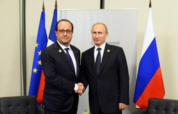 Австралия. Брисбен. 15 ноября. Франсуа Олланд и Владимир Путин во время двусторонней встречи в рамках саммита G20