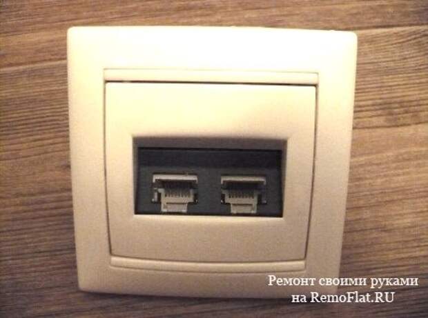 Подключение розетки RJ 45