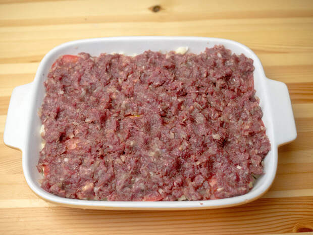 Запеканка с мясом и картофелем