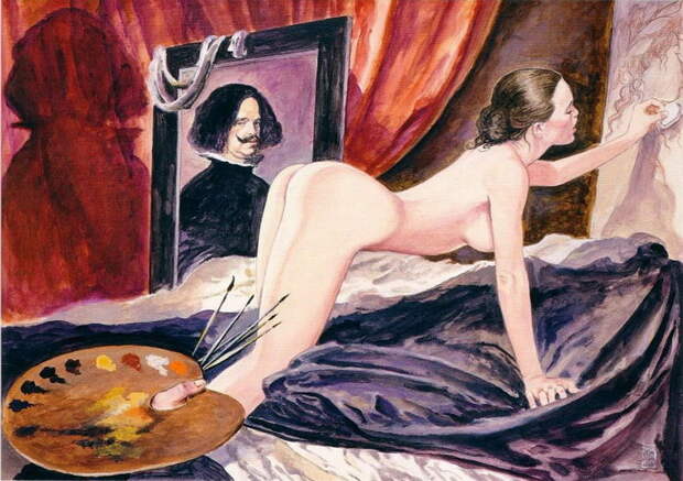 Художники и их музы: картины Milo Manara