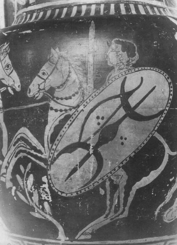 Галльский всадник на росписи греческой вазы из Апулии, IV век до н.э.