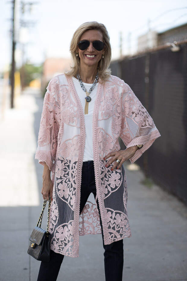 blush lace jacket 