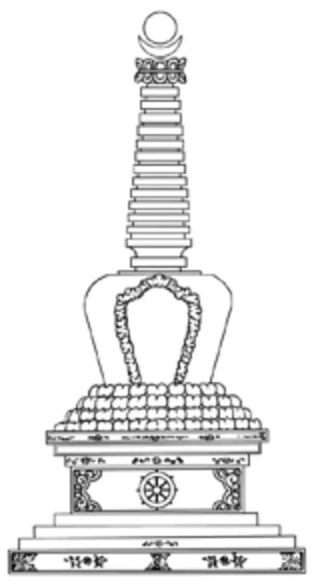 Как нарисовать ступу буддийскую