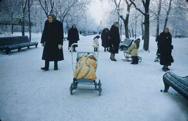 Чистопрудный бульвар, вторая половина 1950-х годов. город, зима, москва, ностальгия, фото, фотографии