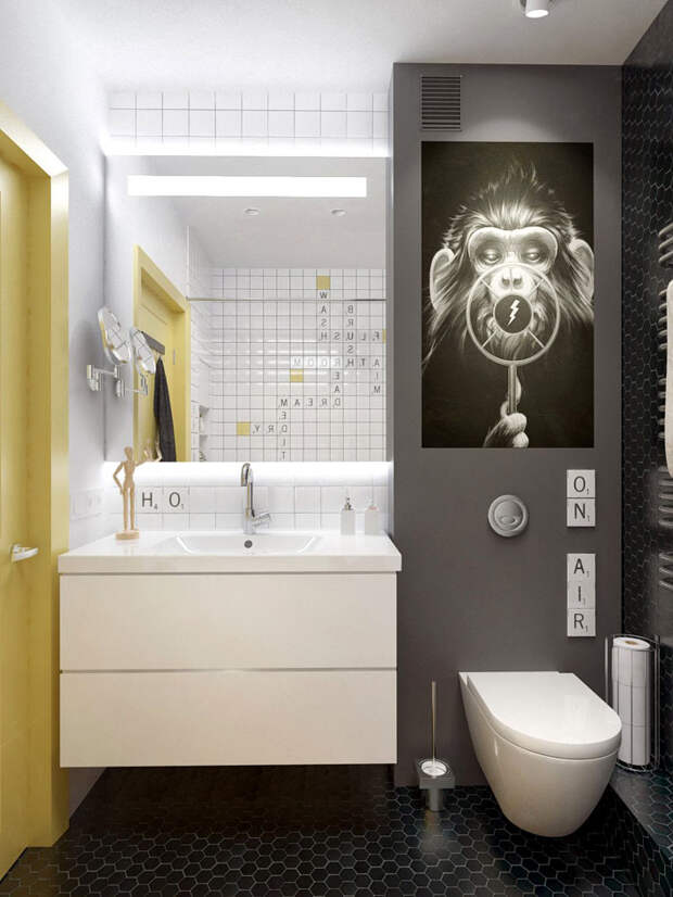 интересный дизайн ванной комнаты фото