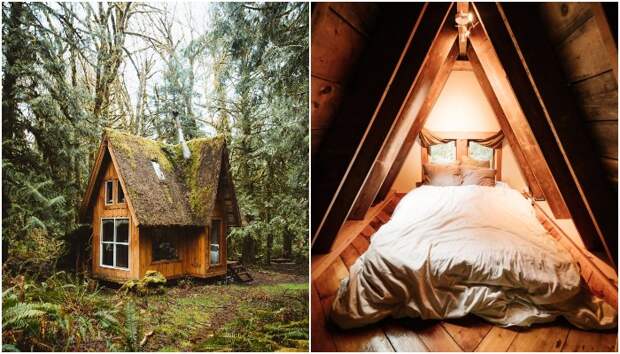 Спальня на чердаке – идеальное место для уединения парочки влюбленных. | Фото: teenyabode.com. Спальня на чердаке – идеальное место для уединения парочки влюбленных. | Фото: teenyabode.com.