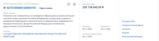 Пенсионный фонд потратит на свой пиар больше 260 млн рублей.