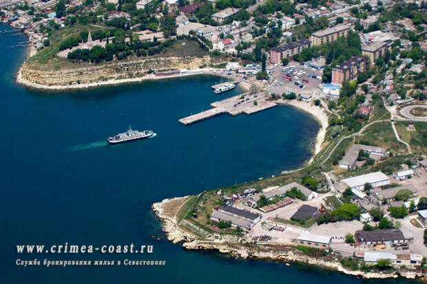 Вид на мыс Кордон (слева) и площадь Захарова (Северная) Севастополь, бухты, город, интересное, туризм