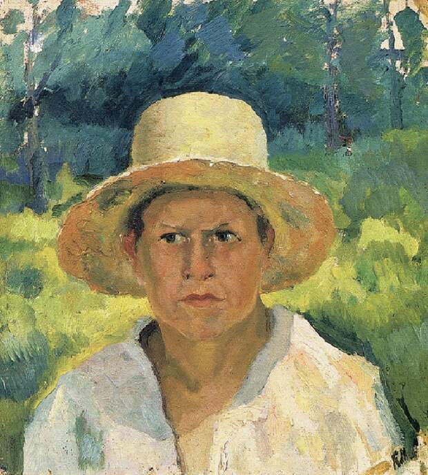 Голова мальчика в шляпе. Начало 1930-х. Государственный Русский музей, С.-Петербург. Автор: Казимир Малевич.