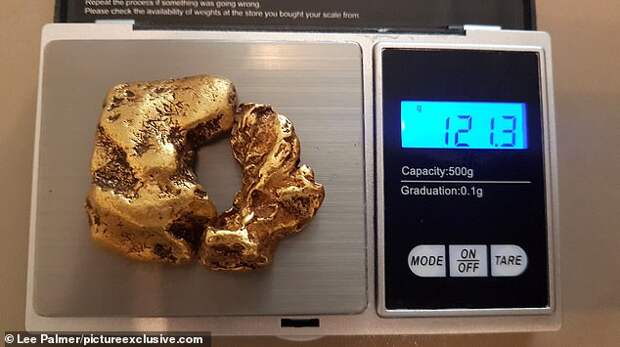 Weighing 4.2oz (121.3g), the 22-carat lump of gold is the biggest of its kind in the UK