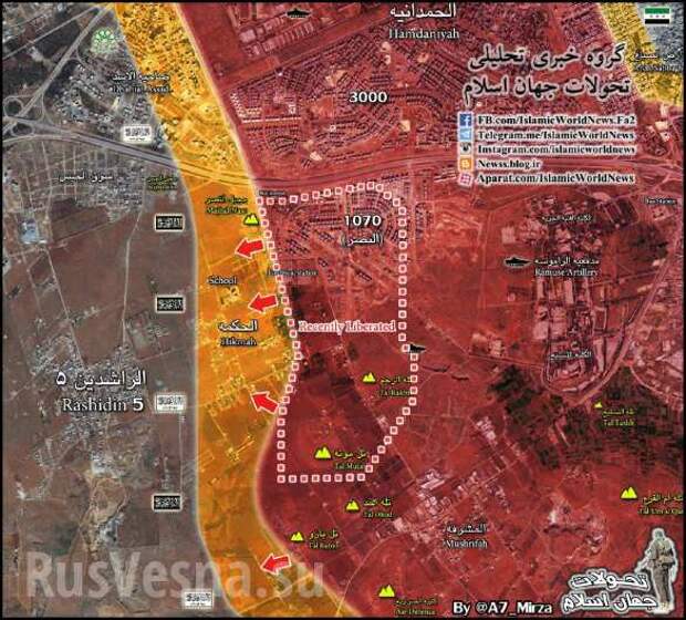 Мощным ударом Армия Сирии и ВКС России освобождают ключевые районы в Алеппо (ВИДЕО, КАРТА) | Русская весна