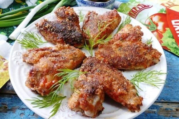Крылышки в ароматной панировке (по мотbвам kfc)