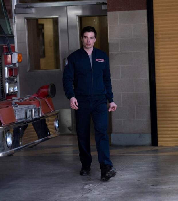 man in firehouse