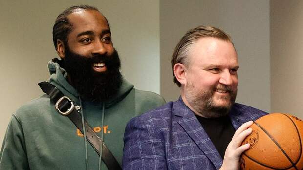 James Harden and Daryl Morey
