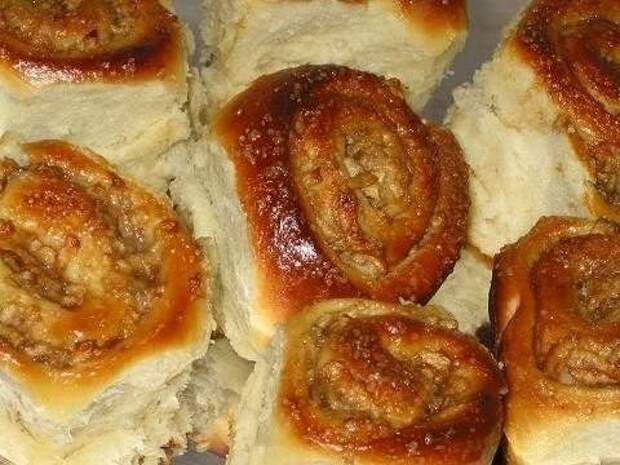 Булочки с яблоком из быстрого теста Булочки с яблоком из быстрого теста