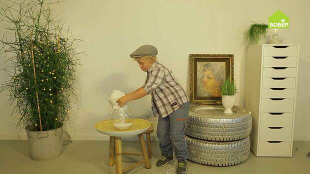 Снеговик из круглых аквариумов