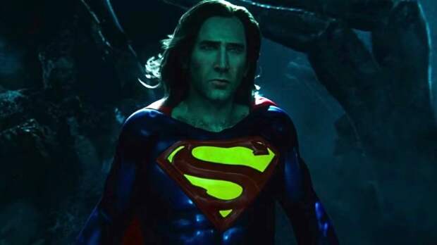 nicolas cage as superman in the flash