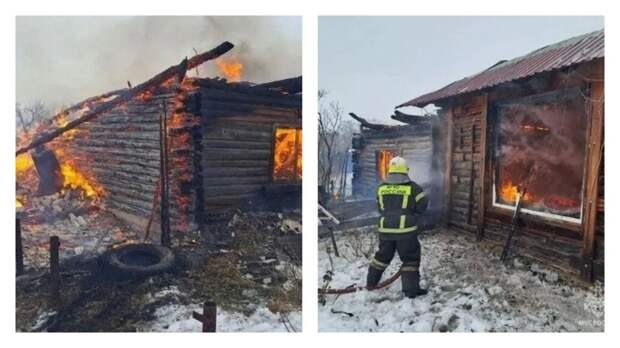 Пожар в частном доме / Фото: МЧС Алтайского края