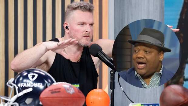 pat mcafee doing his radio show with a jason whitlock insert