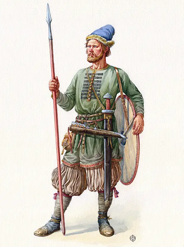 10 11 век. Воин дружинник в древней Руси 10 век.