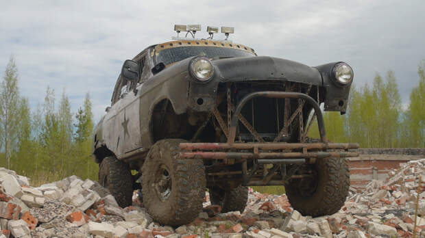 Волга ГАЗ-21 в стиле Fallout fallout, авто, безумие, волга, машины, ролевики, тачки