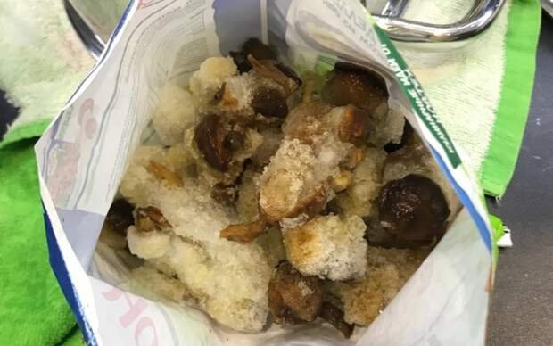 Замороженные грибочки и их реальный вес