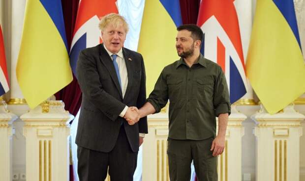 Дидактогения по-украински Джонсон и Зеленский в Киеве