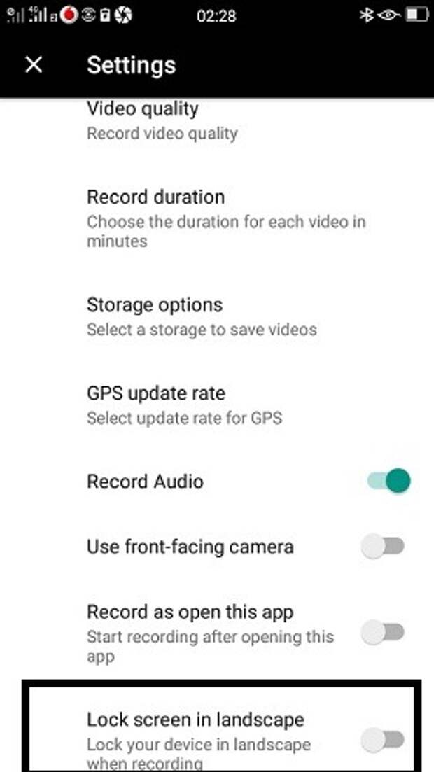 Dashboard Android Drive Recorder Settings 1