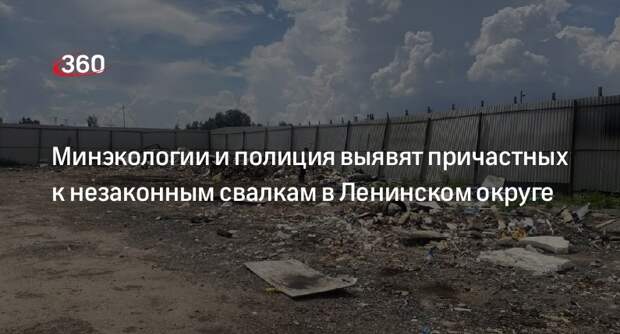 Минэкологии и полиция выявят причастных к незаконным свалкам в Ленинском округе