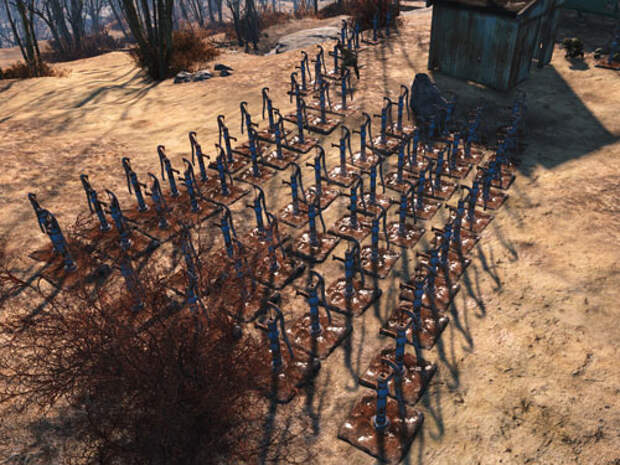 70 водяных колонок. Fallout 4
