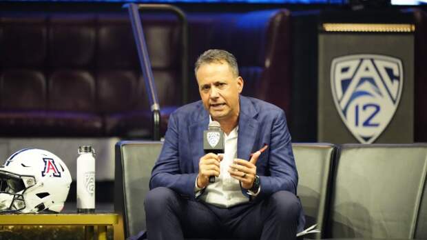 Arizona Wildcats head coach speaks at PAC 12 media day.