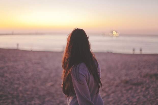 Standing Woman in Beach