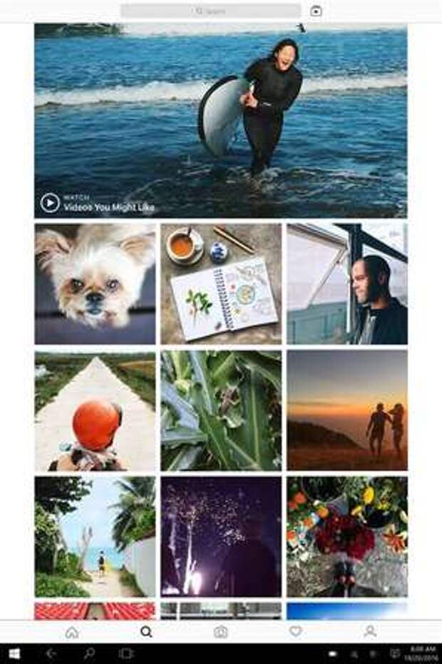 Рекомендуемое в Instagram для Windows 10