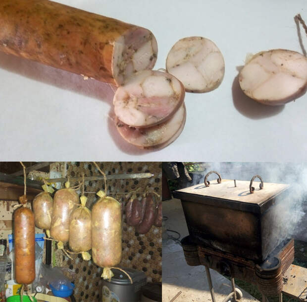 Колбаса домашняя из курицы еда, сделай сам