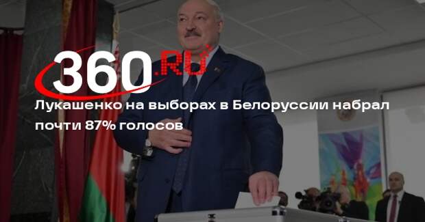 Лукашенко на выборах в Белоруссии набрал почти 87% голосов