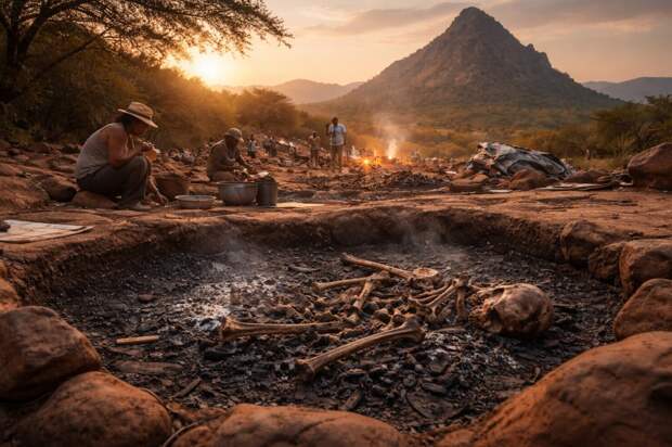 Самая ранняя кремация человека в Африке 9500 лет назад — находка у горы Хора