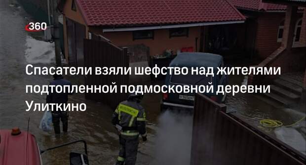 Спасатели взяли шефство над жителями подтопленной подмосковной деревни Улиткино