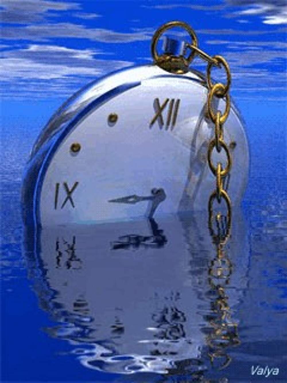 Картинка времени на телефон. Часы в воде. Красивые часы анимация. Анимация часы жизни. Анимационная картина часов.