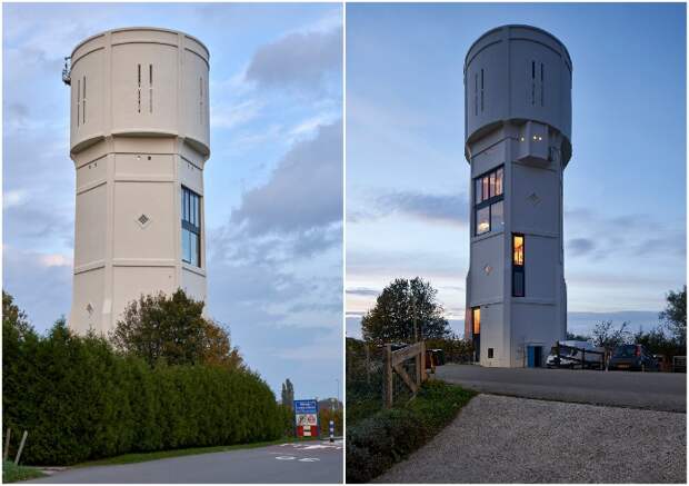 Преображение старой водонапорной башни в современное жилье (Watertower Nieuw Lekkerland, Нидерланды).