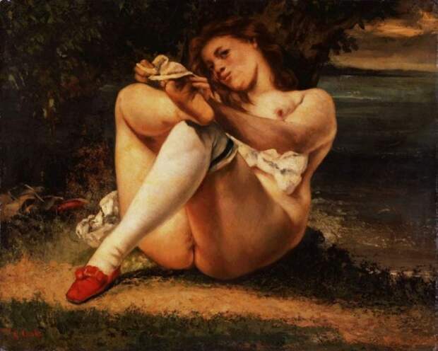 Гюстав Курбе. Женщина с белыми чулками, ок. 1861 | Фото: allpainters.ru Гюстав Курбе. Женщина с белыми чулками, ок. 1861 | Фото: allpainters.ru