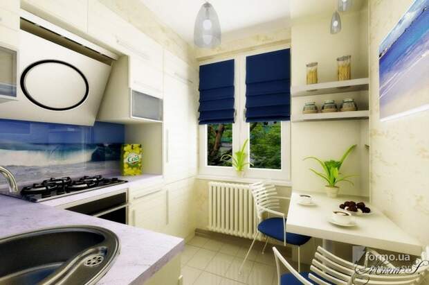 Дизайн маленькой кухни в хрущевке, Мария SV, Кухня, Дизайн интерьеров Formo.ua