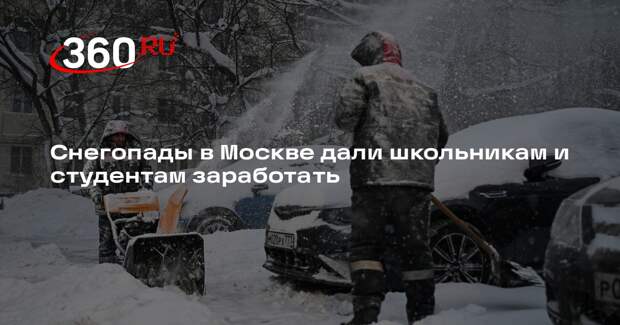 Mash: в Москве школьники в дни снегопадов зарабатывали до 100 тысяч