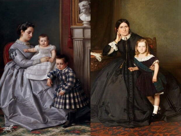 Как на старинном портрете отличить мальчика от девочки, ведь они все в платьях