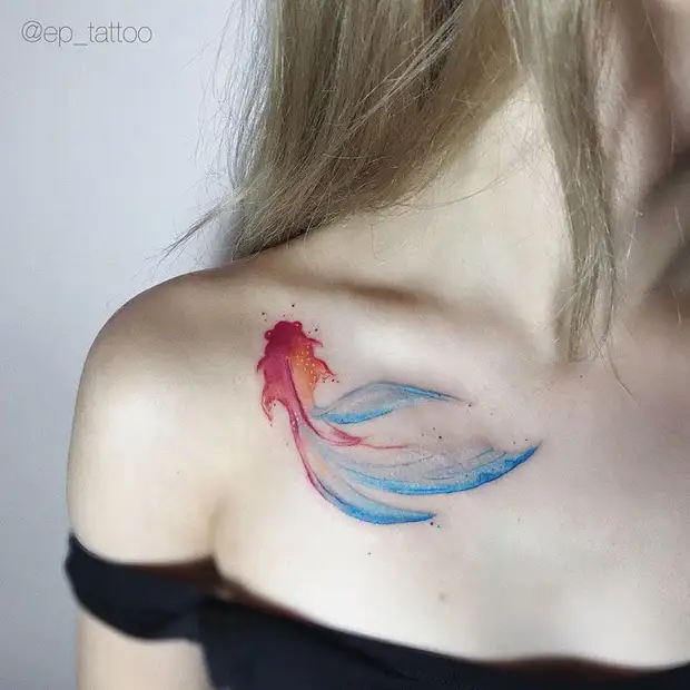 Акварельные мини-татуировки: 13 самых красивых дизайнов