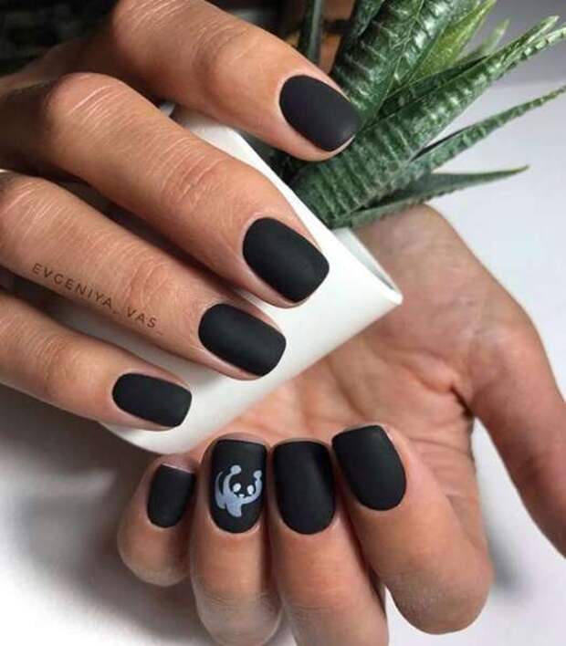 Матовые короткие ногти: 53 шикарные идеи